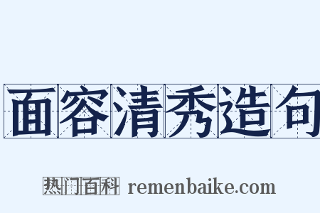 面容清秀造句是什么意思的图片